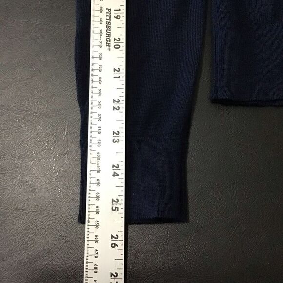 Express Merino Wool Blend Men’s Navy 1/4 Zip Sweater S - Picture 6 of 8